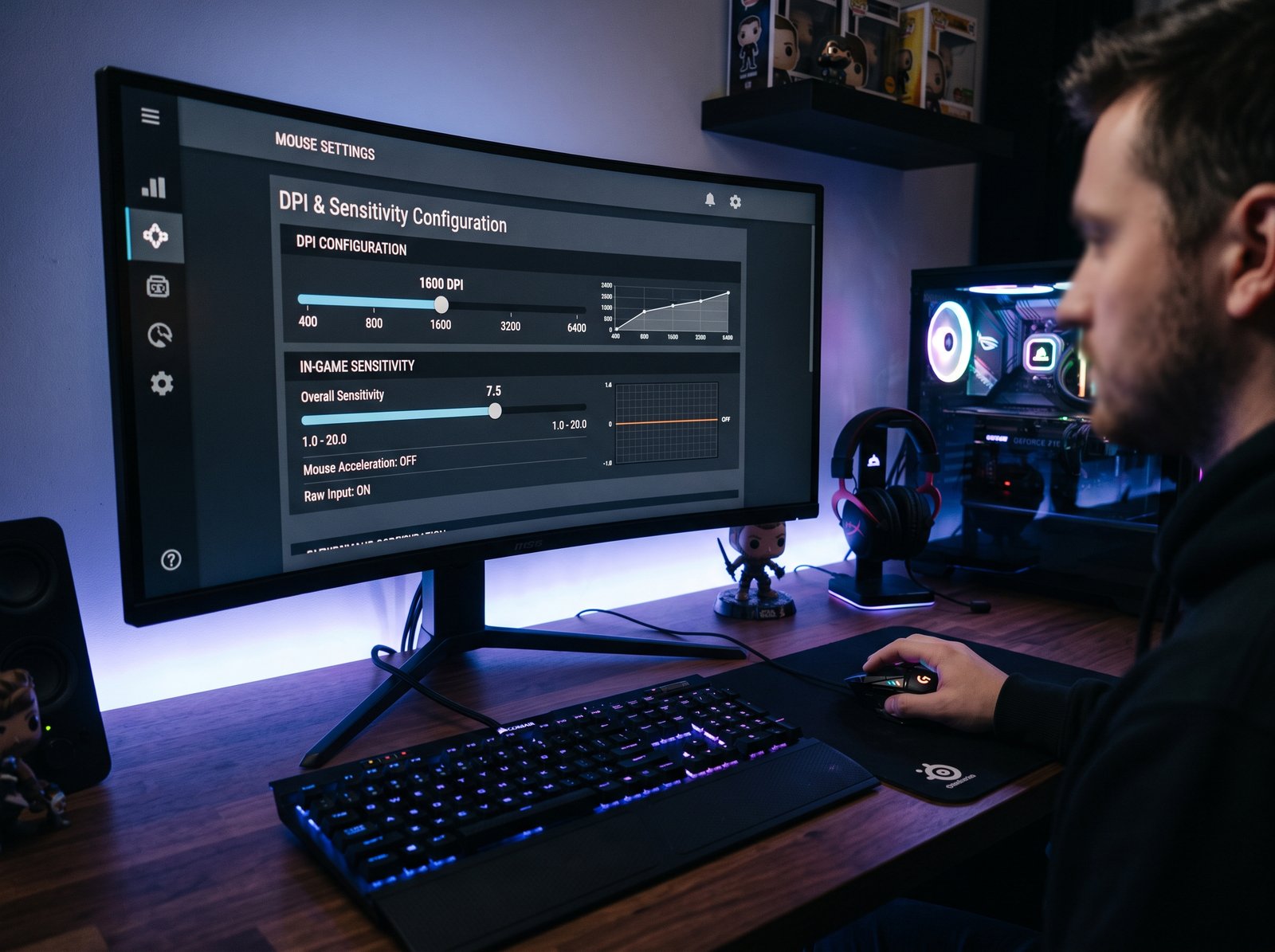 Relación entre DPI del mouse y sensibilidad dentro de un videojuego